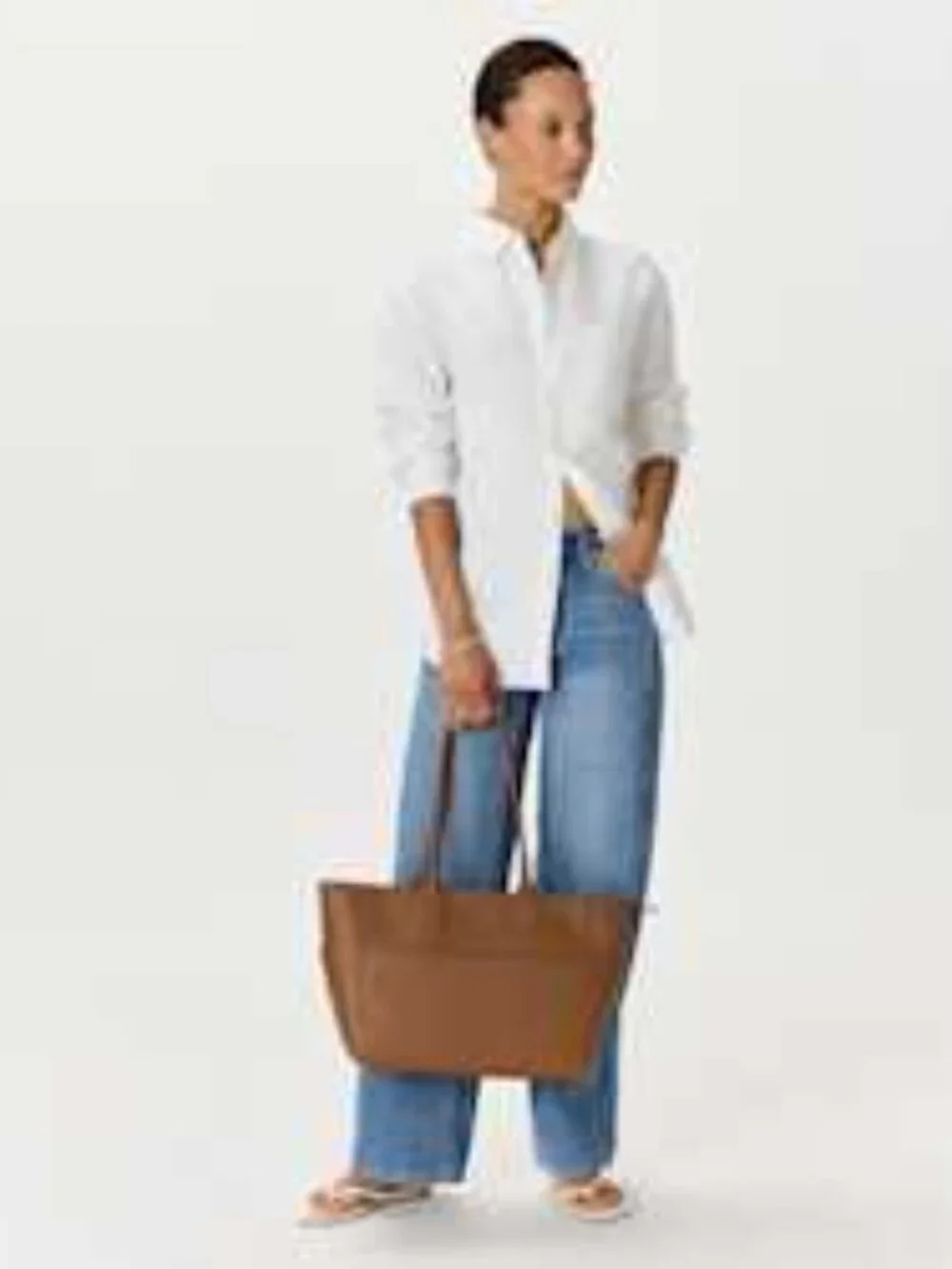 NEW Quince Italian Suede Everyday Tote Green Olive purse womens shopping fashion - Picture 5 of 9